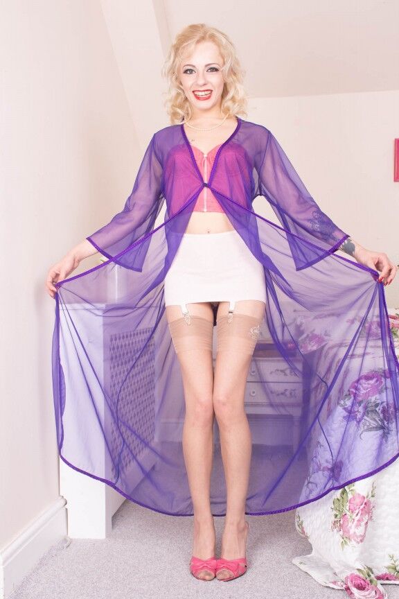 15P Starting off this bedroom scene in vibrant sheer gown April certainly catches