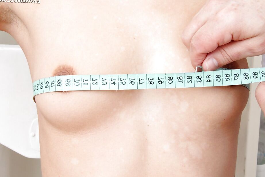16P Seductive girl Lucy Bell is examined by nasty gentleman in glasses