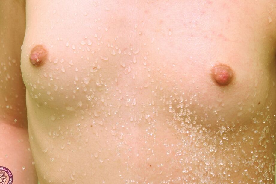 16P Awesome teen wench washes her gorgeous body in the shower and plays with her