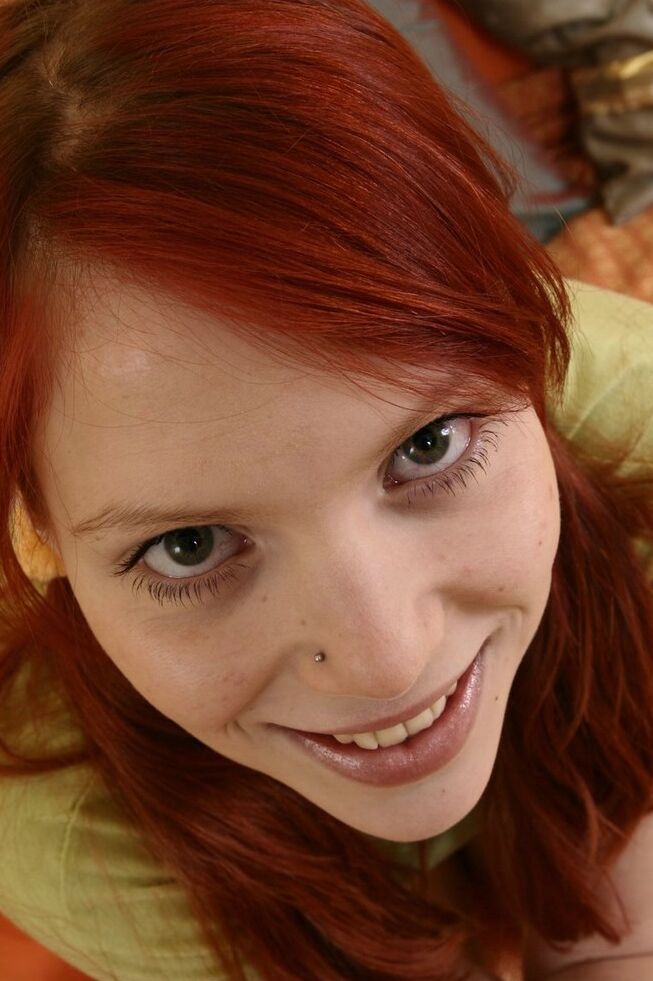 12P Young redhead has sexual intercourse with an older man in bumble bee socks