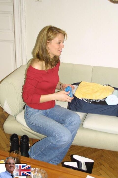 21P Slender blonde Sylvia with small natural tits boned in fishnets by senior perv