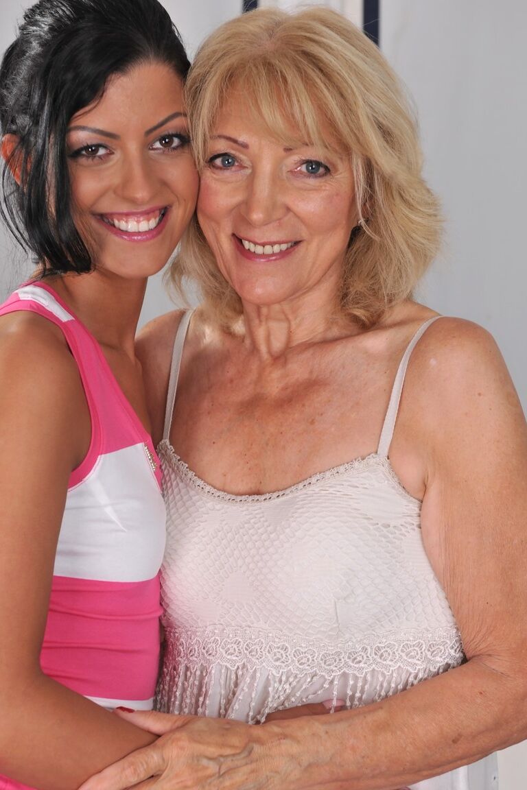 21P Skinny Vivien Bell goes on some one on one lesbian action with granny