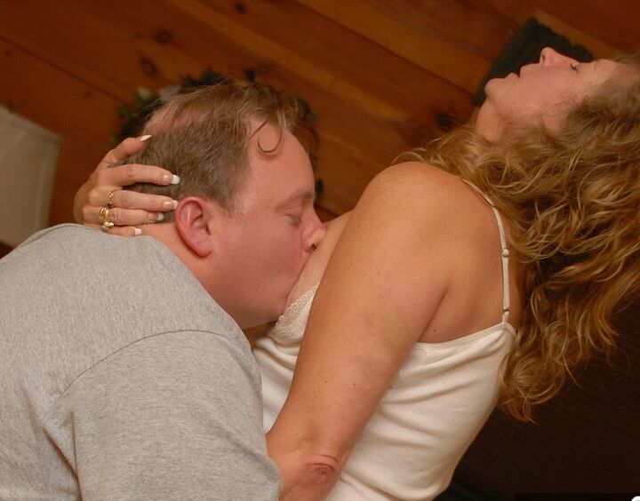 20P Sleeping older woman Devlynn wakes up to her hubby sucking on her toes