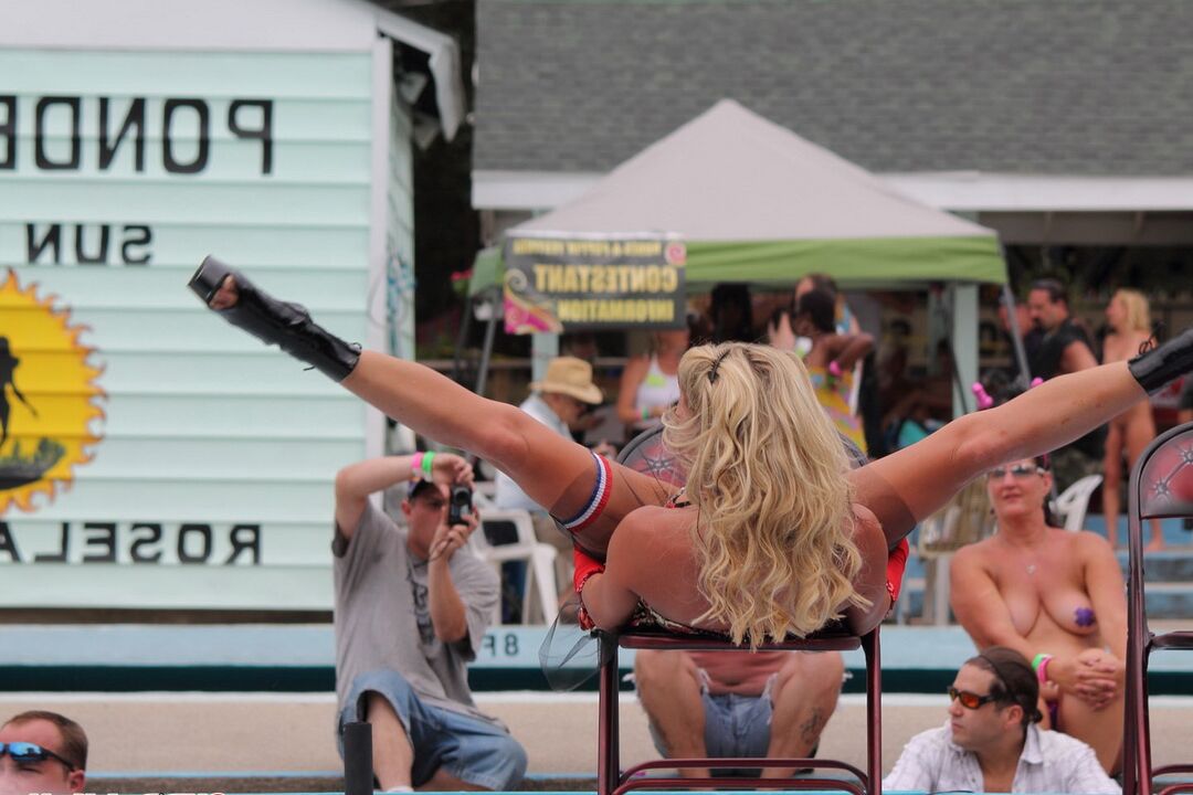 12P No ones shy at a public nudity party where hot girls walk around naked and