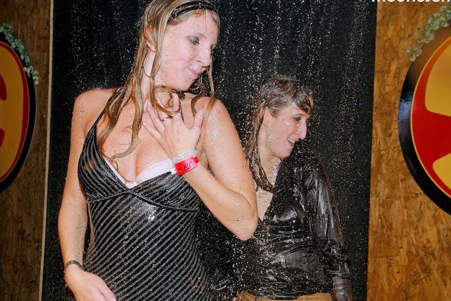 16P Drunk chicks get soaked to the bone before commencing on group sex games