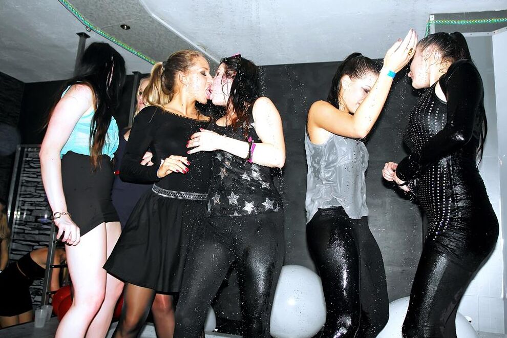 15P Horny ass sluts in short skirts get intimate with cock and cunt backstage