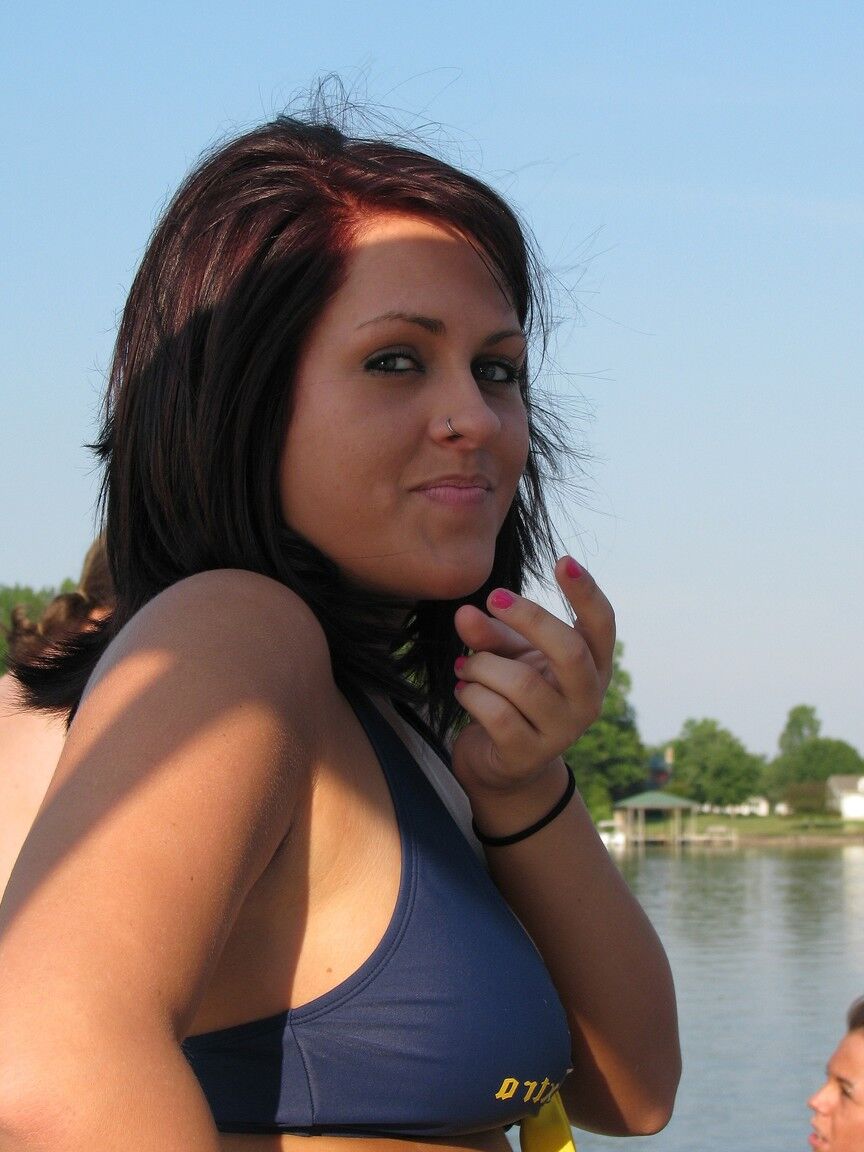 21P Kinky teens with big tits flaunt their curves and butts on a boat