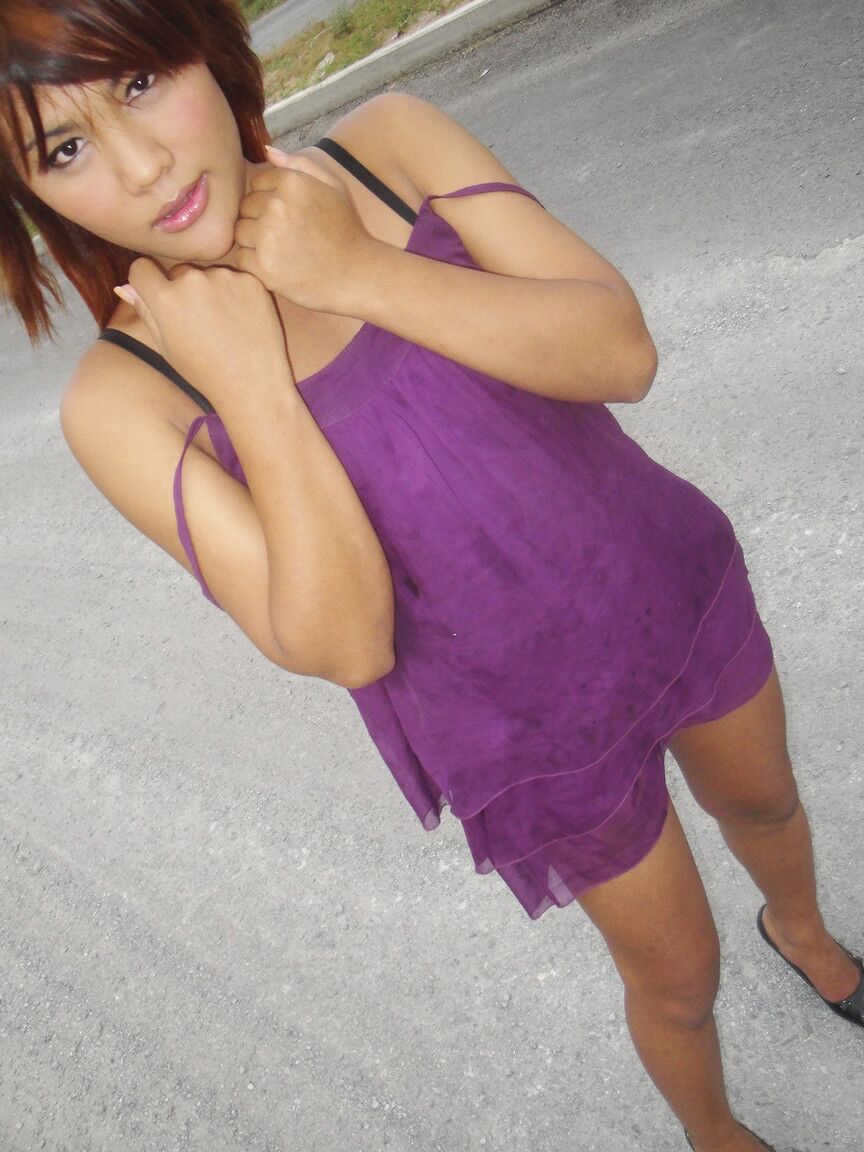 17P Teenage ladyboy likes to suck lollipop and jerk tiny cock on camera