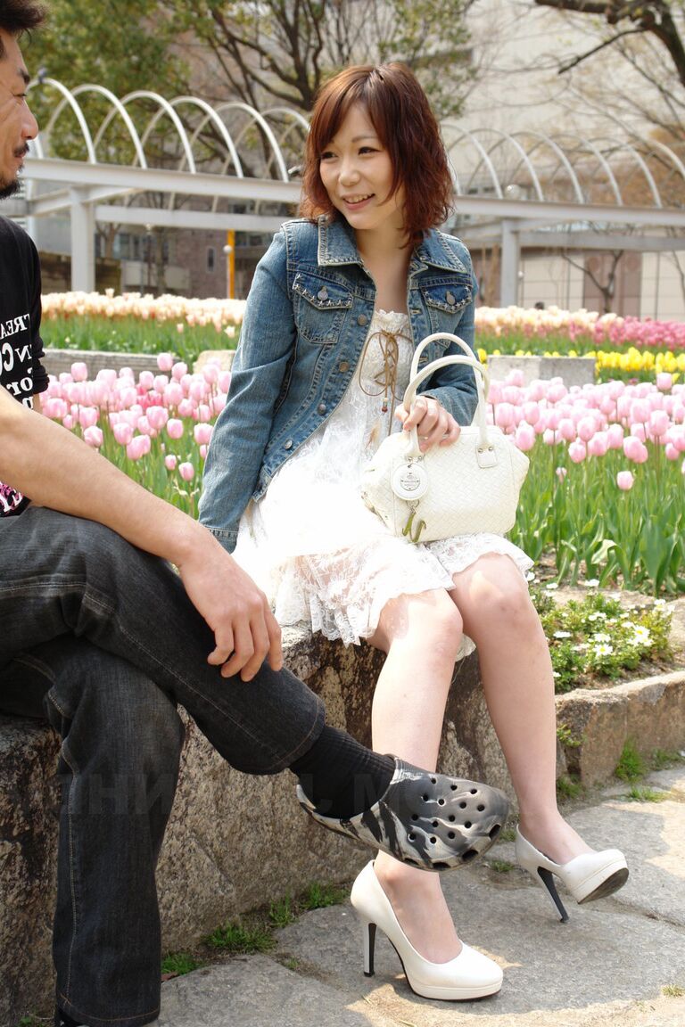 21P Asian babe Kanami Mita exposes her twat and gets toyed in cuckold action