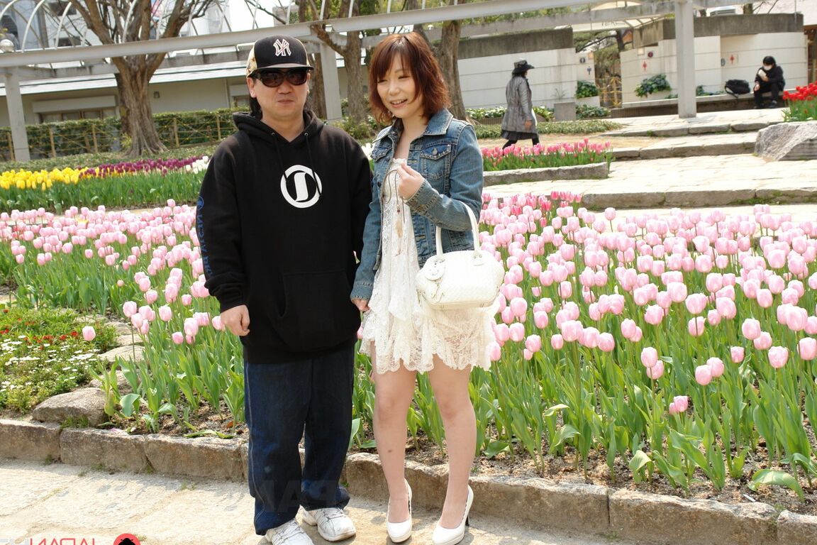 21P Asian babe Kanami Mita exposes her twat and gets toyed in cuckold action