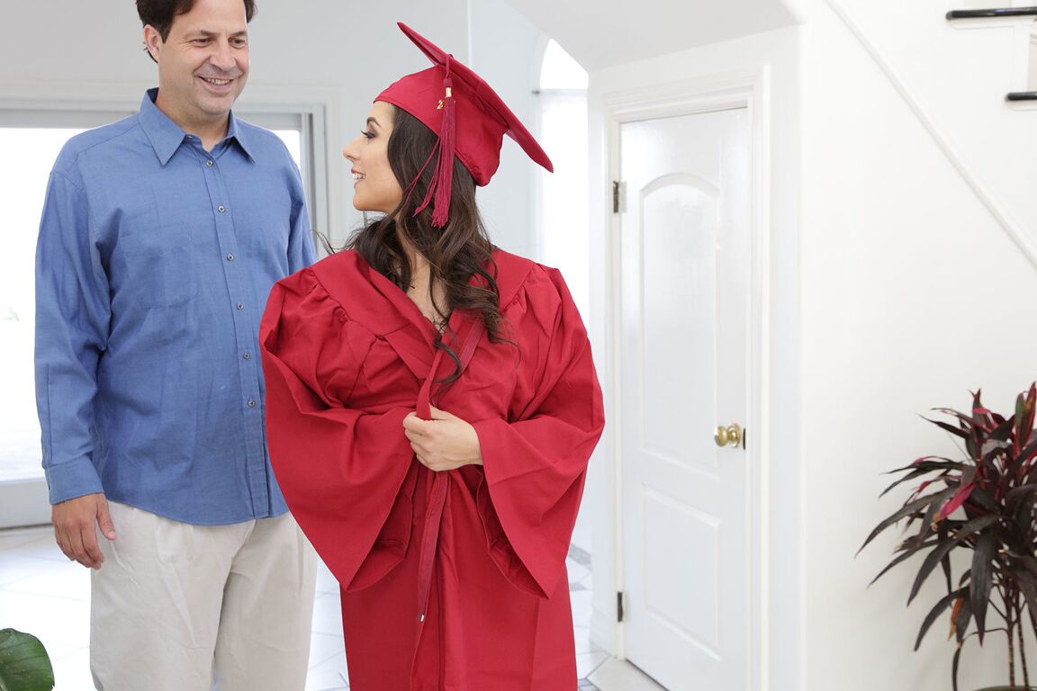 21P Sultry Latina Jynx Maze gets nailed by her stepbro after the graduation party