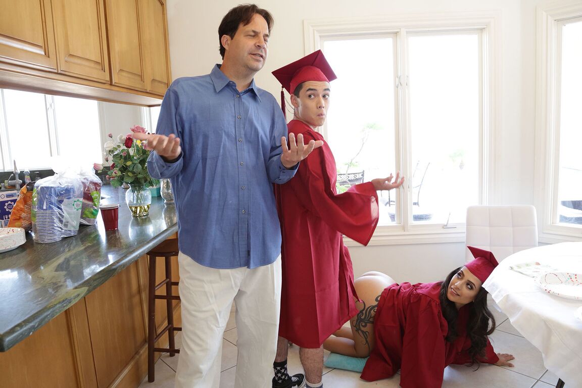 21P Sultry Latina Jynx Maze gets nailed by her stepbro after the graduation party