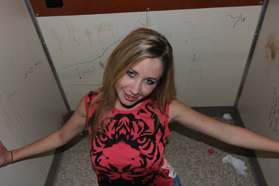 21P Petite Casi James having an interracial 3some with big dicks at a gloryhole