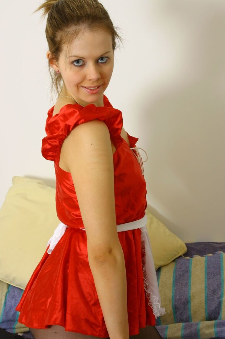 21P Hottie Jayne T poses in black sheet pantyhose and reveals her yummy snatch