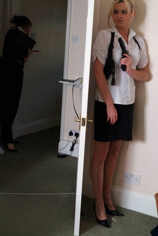 16P Restrained and gagged women take up arms after working free of bindings