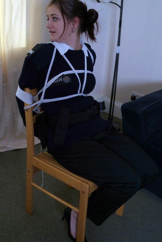 16P Restrained and gagged women take up arms after working free of bindings