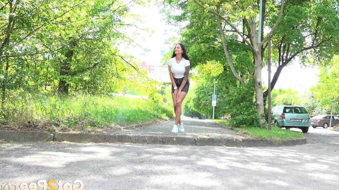 15P Maddi Black profite d'une pisse en désordre en banlieue