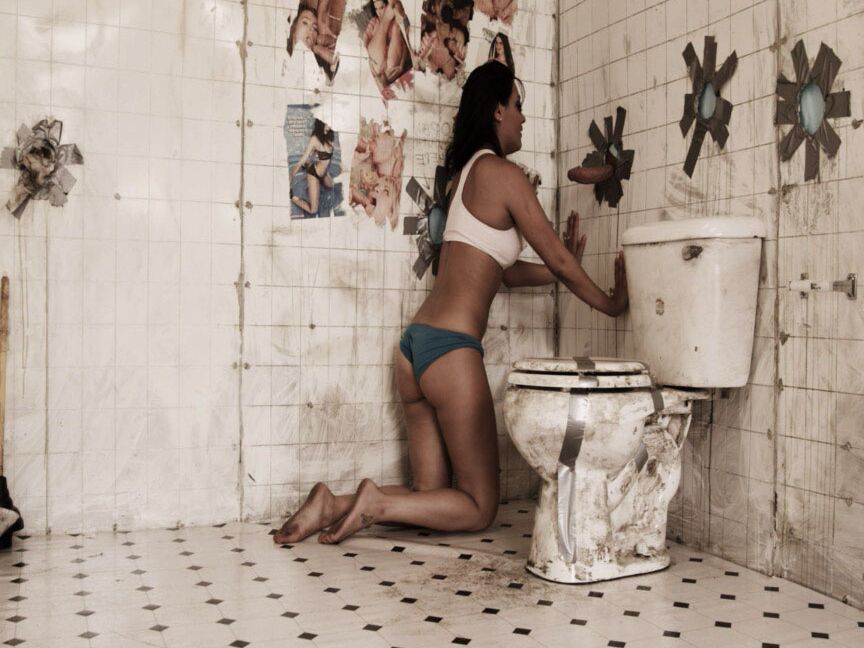 17P Horny Latina Charley Chase sucks & rides dicks from several gloryholes