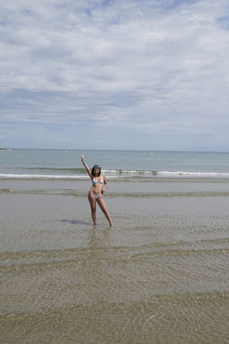 12P Are you ready to have some fun on the beach Kitty is here to join you and