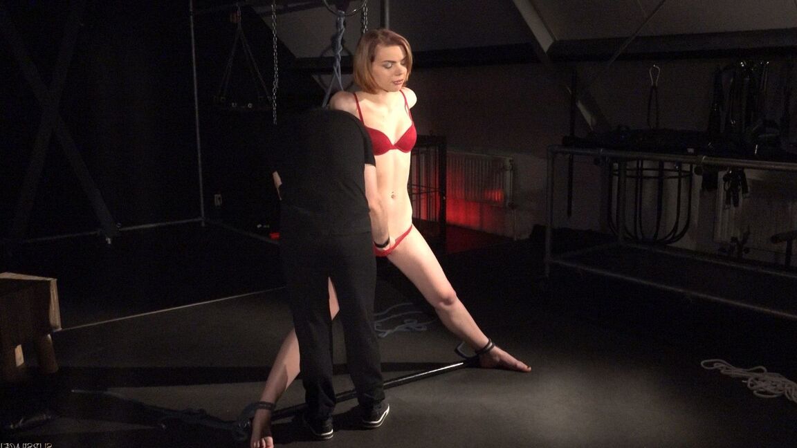 21P Submissive MILF Sofia getting tied up & deepthroating her BDSM toy boy