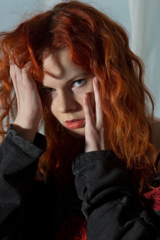 16P Pale redhead from Latvia masturbates after teasing her nipples