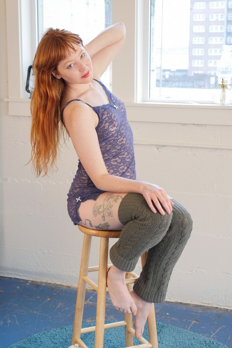 17P Petite redhead with tiny tits Ruth Carter teases with her clam and sexy feet