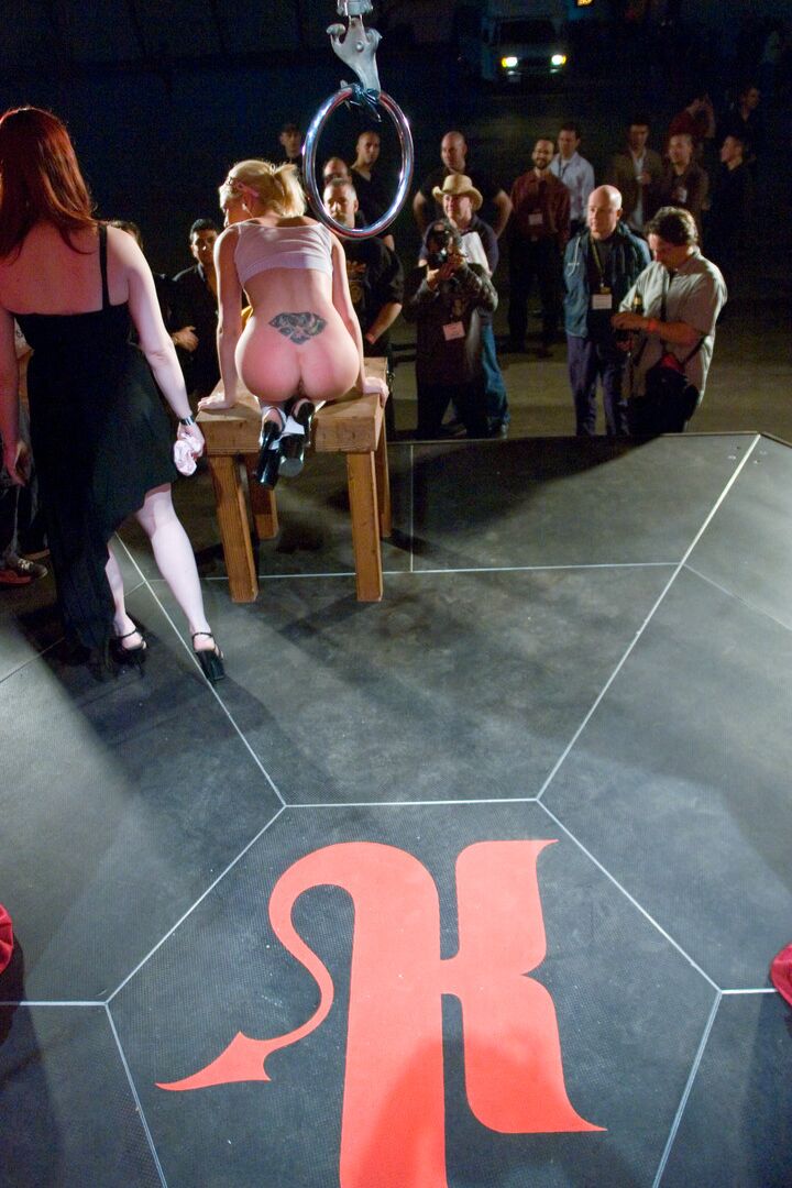 21P Busty blonde Samantha Sin gets humiliated and fucked in front of an audience