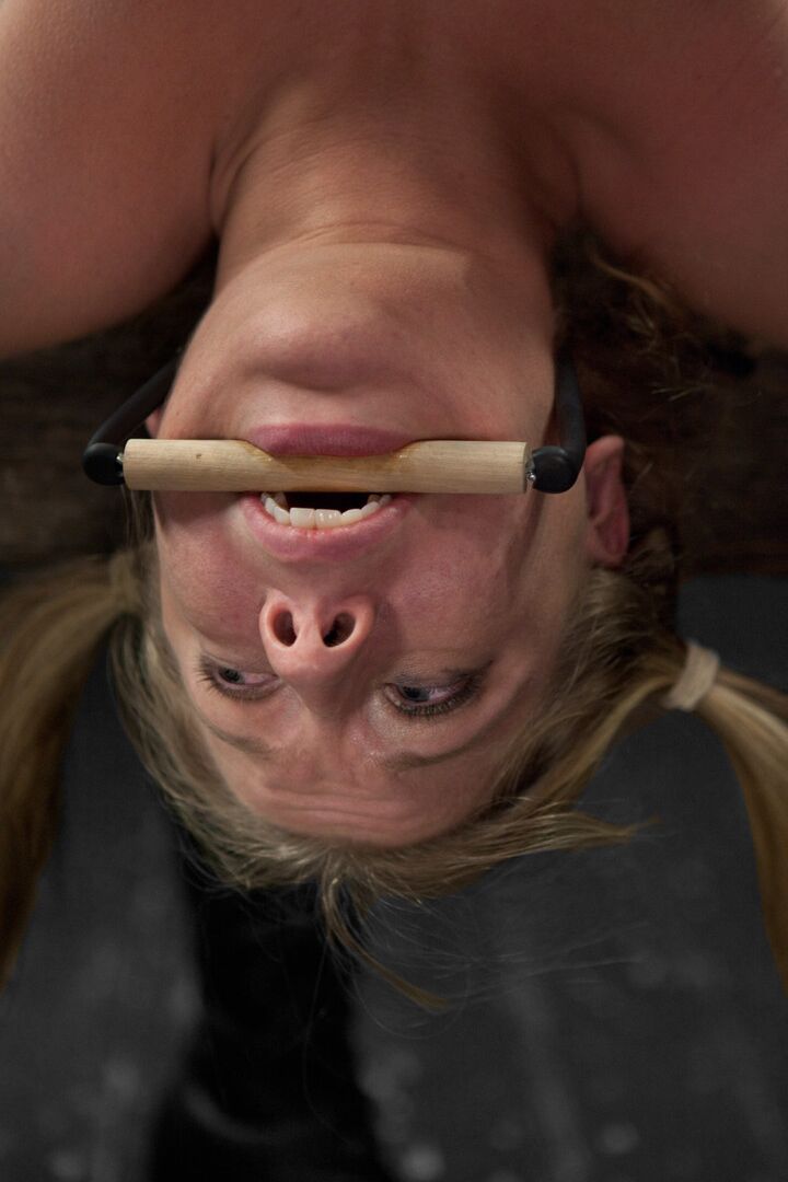 21P Bound pigtailed blonde Chastity Lynn gets whipped and toyed in the dungeon
