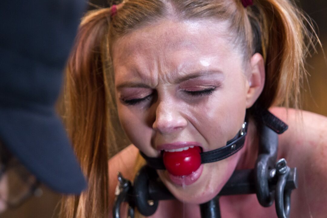 17P Cutie Marie McCray wears red stockings while receiving her punishment