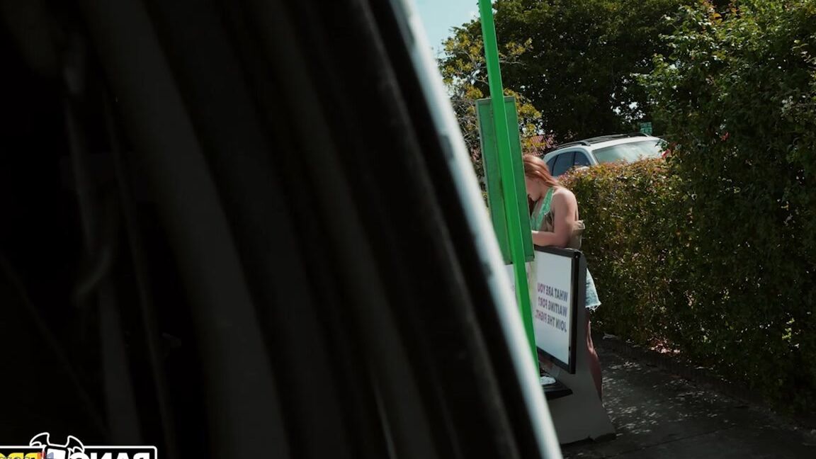 21P Slutty redhead Harper Red gets in a stranger's car for a thorough fucking