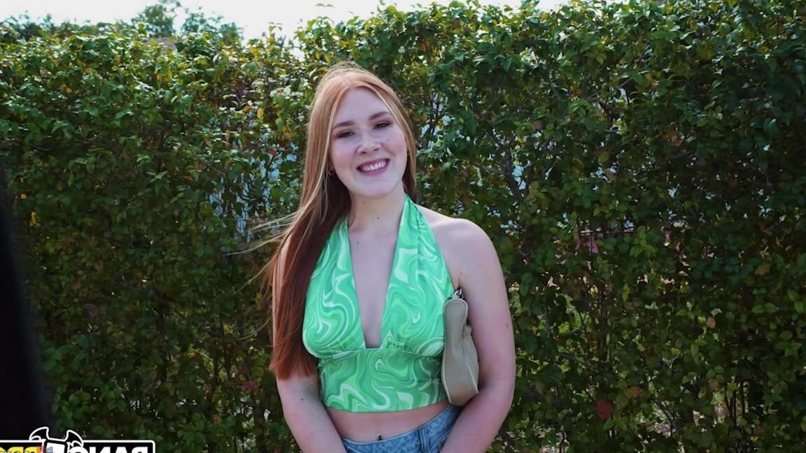 21P Slutty redhead Harper Red gets in a stranger's car for a thorough fucking