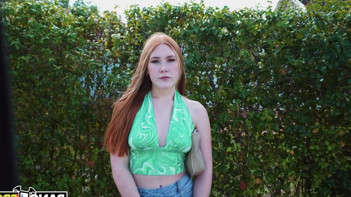 21P Slutty redhead Harper Red gets in a stranger's car for a thorough fucking