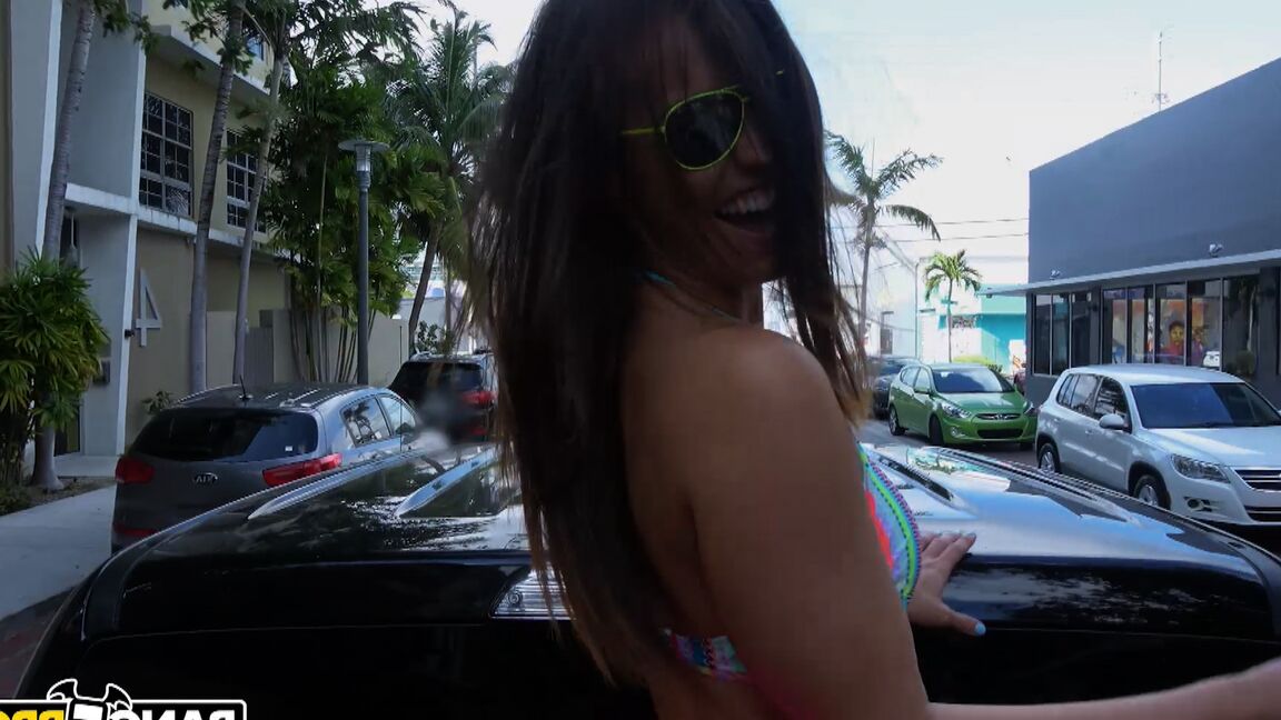 21P Sweet brunette nympho Kelsi Monroe gets her twat stuffed on a truck