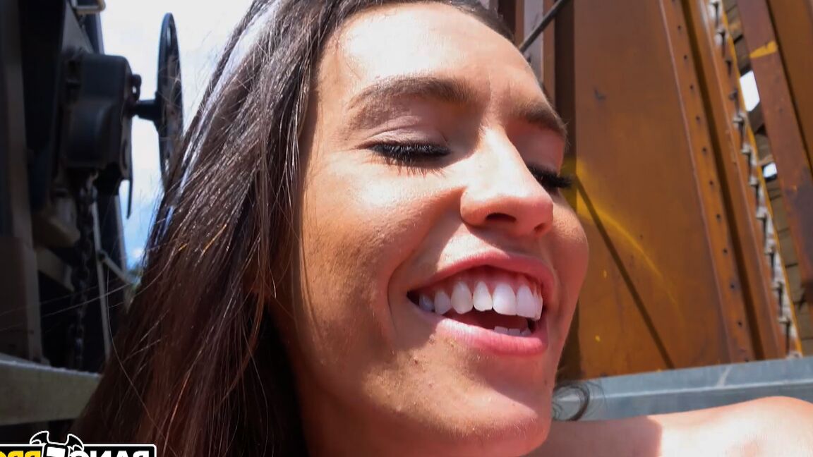 21P Sweet brunette nympho Kelsi Monroe gets her twat stuffed on a truck
