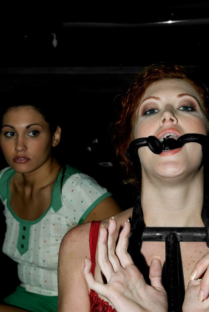 17P Sabrina Fox and Miss Jade Indica are to be found gagged and bound in a dungeon
