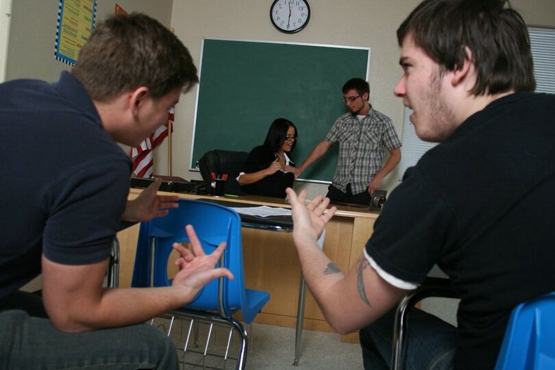 16P Big titted schoolgirl Mikayla has her butt banged right in class