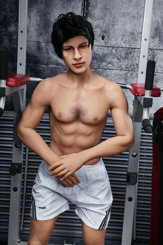 21P Boneco sexual masculino Hunky Liam mostrando seu tanquinho