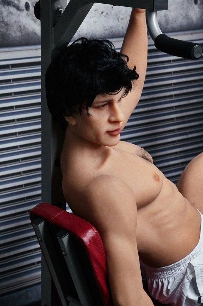 21P Boneco sexual masculino Hunky Liam mostrando seu tanquinho