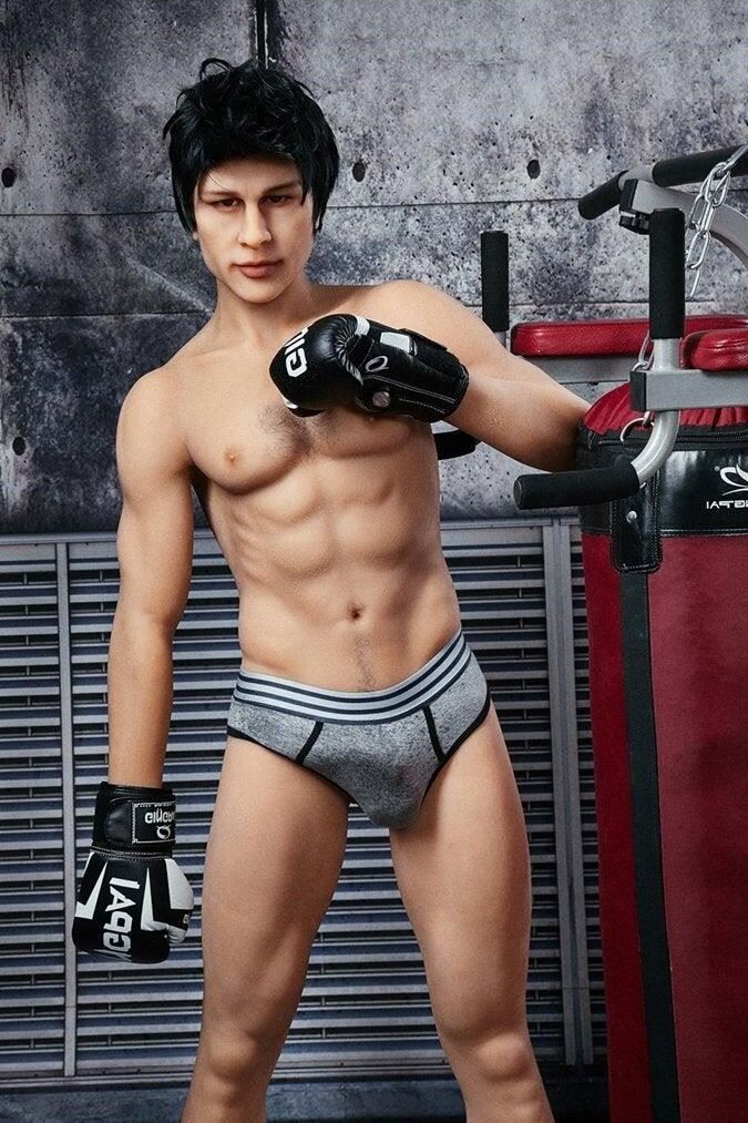 21P Boneco sexual masculino Hunky Liam mostrando seu tanquinho