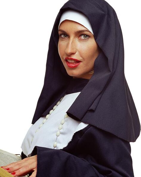 10P Naughty nun Sophie Evans spreading wide open and praying for hard cock