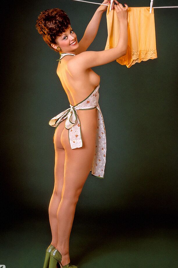 14P Pinup Playboy models flash their perky natural breasts at photo shoot