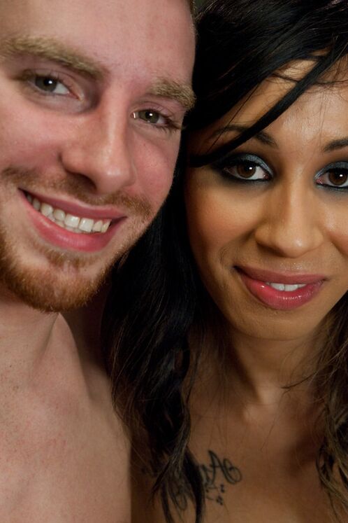 15P Skinny Ebony tranny Honey FoXXX getting bent over and cumming on a guy