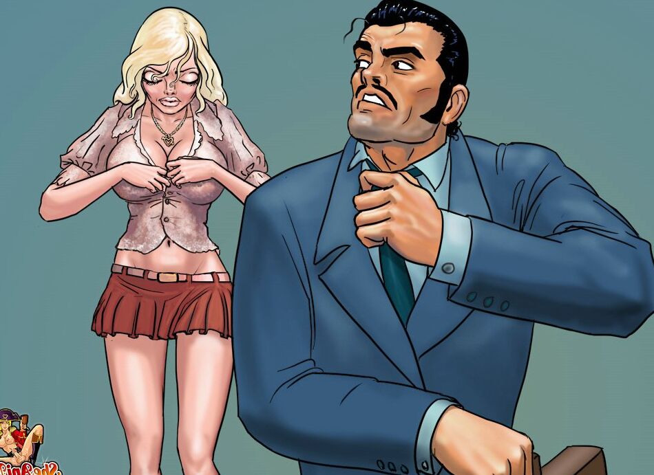16P Animación colegiala rubia con enormes tetas