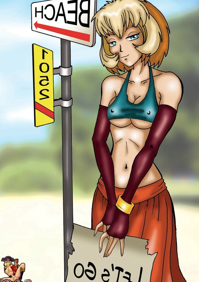13P Cartoon travesti mochileiro puxa seu pau para fora e é fodido ao ar livre