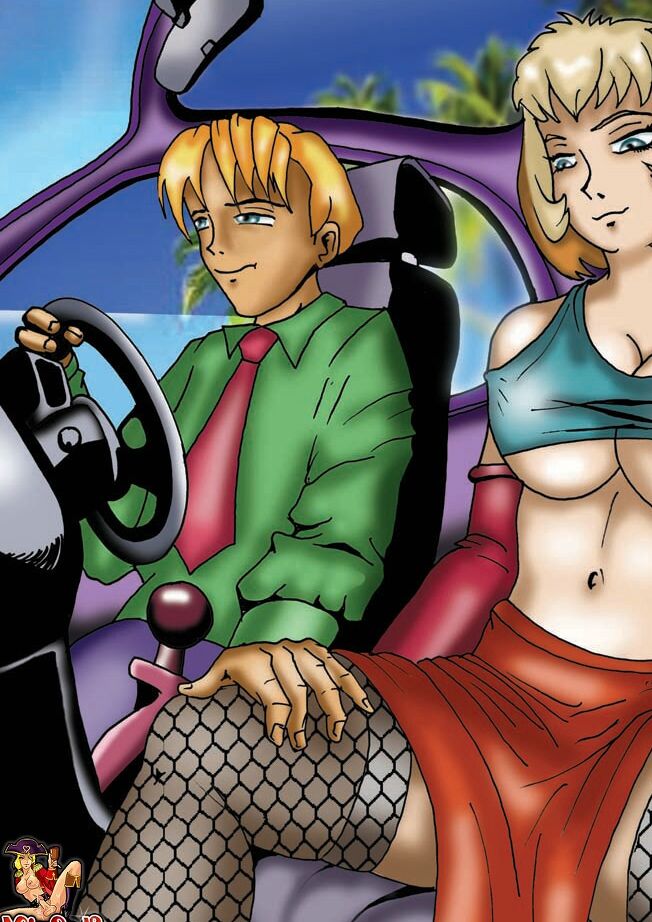 13P Cartoon travesti mochileiro puxa seu pau para fora e é fodido ao ar livre