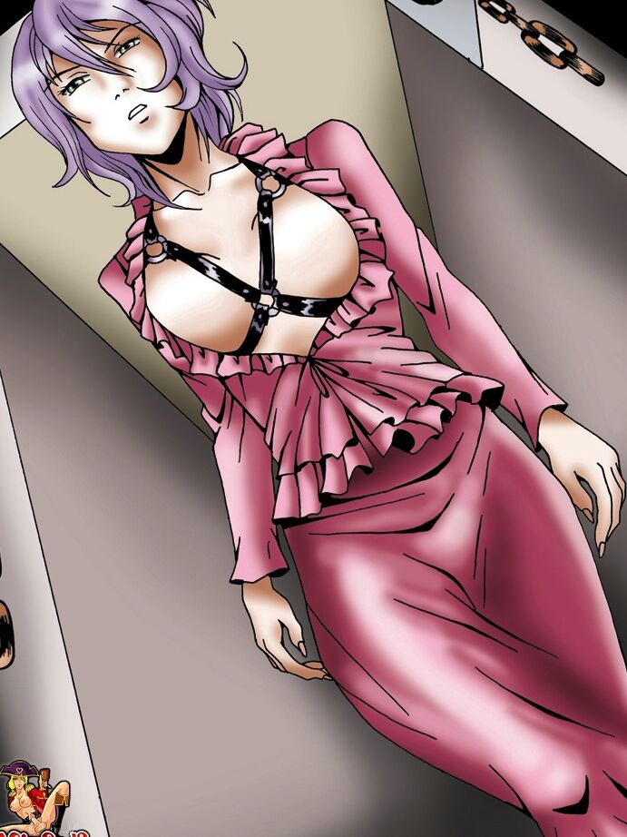 12P Animated tranny with huge breasts fucks a tied up guy in a dungeon