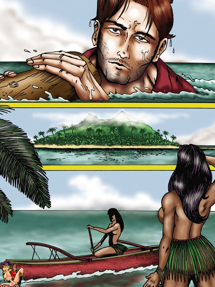 12P Animated tribal trannies with huge breasts destroy a stranger on their island