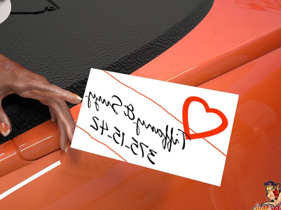 21P Animated black transsexuals with big tits fuck a white guy in a car workshop