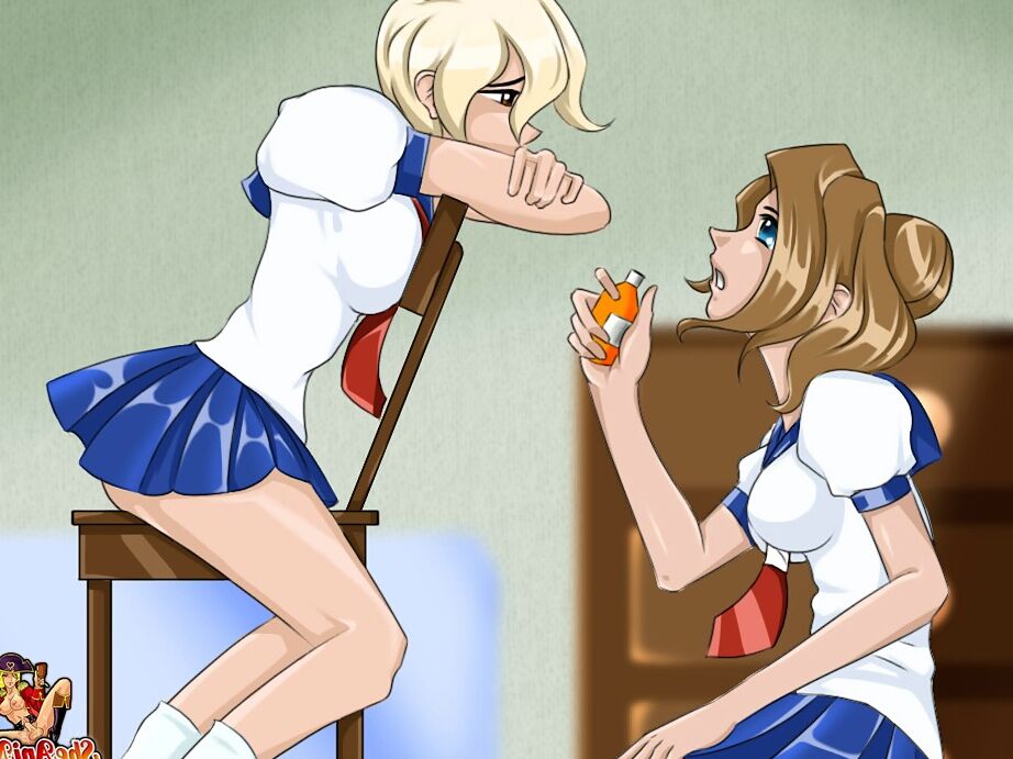 12P Big titted anime shemales pegging each other in turns & cumming on each other