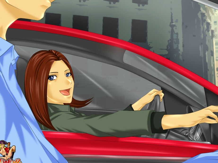 12P Cartoon morena transexual puxa seu pau grande e leva uma surra